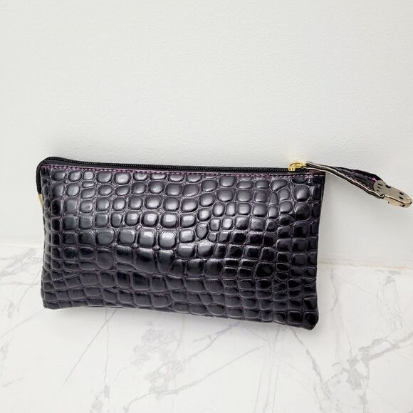 2/$20 Brand New 90s Dark Purple 2 in 1 Clutch, Crossbody Bag - Picture 2 of 7